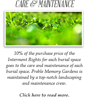 Permitted Markers & Monuments